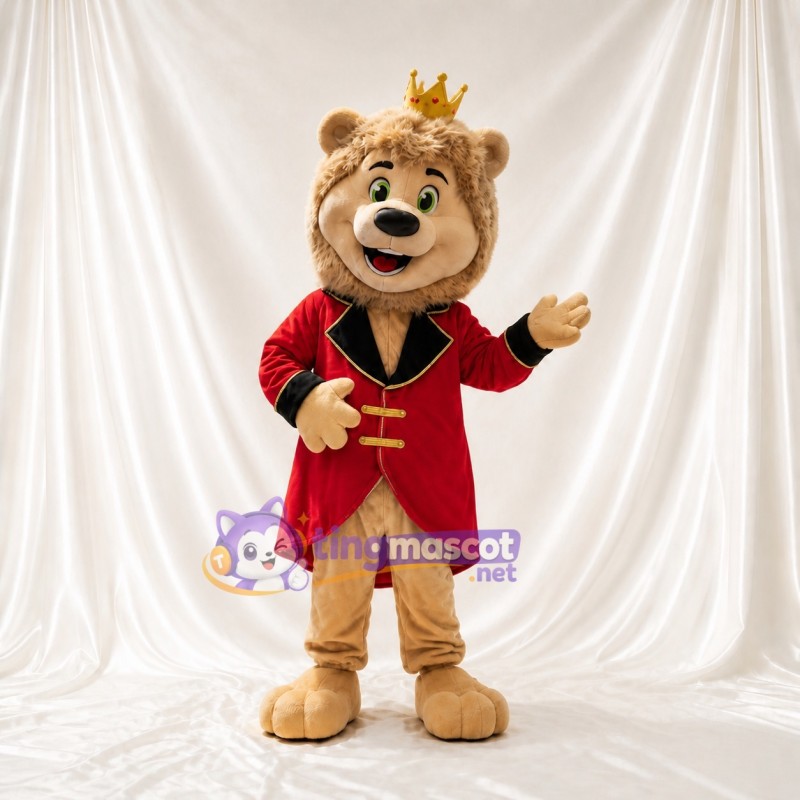 Regal Bear Mascot Costume Full Body for Adults Stage Events