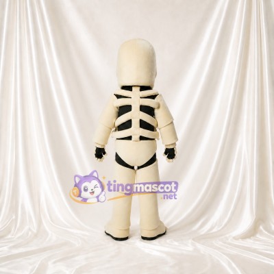 Ivory Skeleton Mascot Costume Full Body for Adults Stage Events