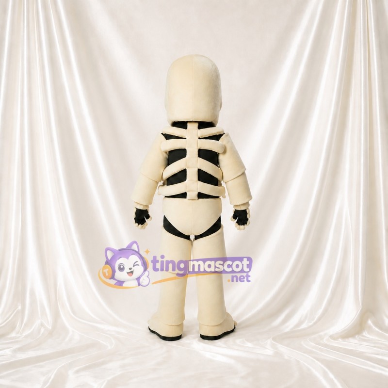 Ivory Skeleton Mascot Costume Full Body for Adults Stage Events