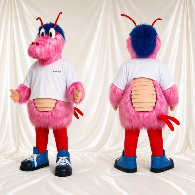 Pink Insect Mascot Costume Full Body for Adults School Events