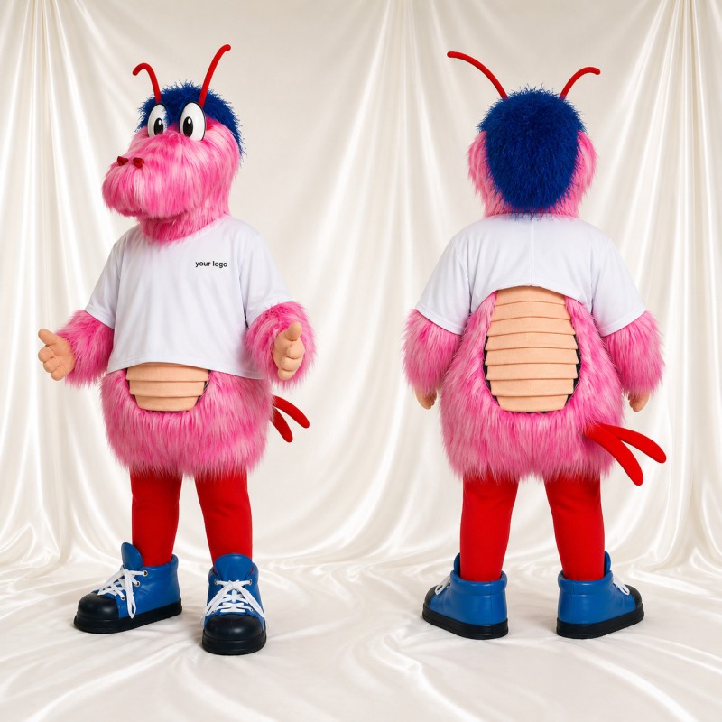 Pink Insect Mascot Costume Full Body for Adults School Events