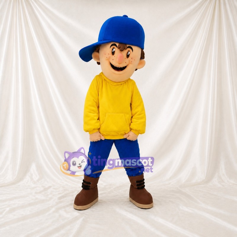 Yellow Boy Mascot Costume Full Body for Adults School Events