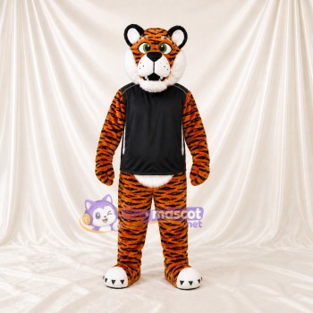 Tigre à fourrure rayée Costume de mascotte intégral pour adultes Événements sportifs