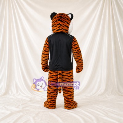 Tigre à fourrure rayée Costume de mascotte intégral pour adultes Événements sportifs