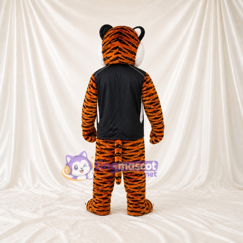 Tigre à fourrure rayée Costume de mascotte intégral pour adultes Événements sportifs