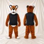 Tigre à fourrure rayée Costume de mascotte intégral pour adultes Événements sportifs