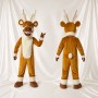 Branching Antlers Reindeer Mascot Costume Full Body for Adults Christmas