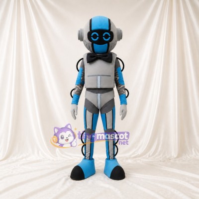 Silver Robot Mascot Costume Full Body for Adults Tech Events