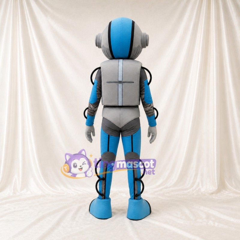Silver Robot Mascot Costume Full Body for Adults Tech Events