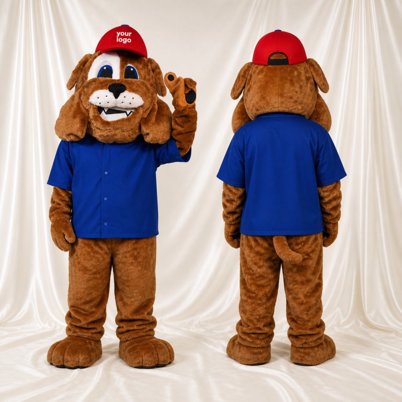 Brown Dog Mascot Costume Full Body for Adults Sports Events