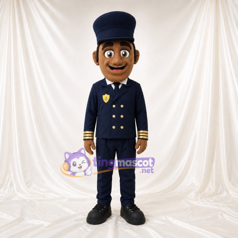 Navy Pilot Mascot Costume Full Body for Adults Promotions