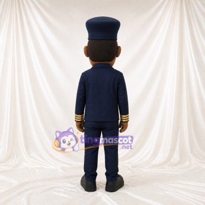 Navy Pilot Mascot Costume Full Body for Adults Promotions