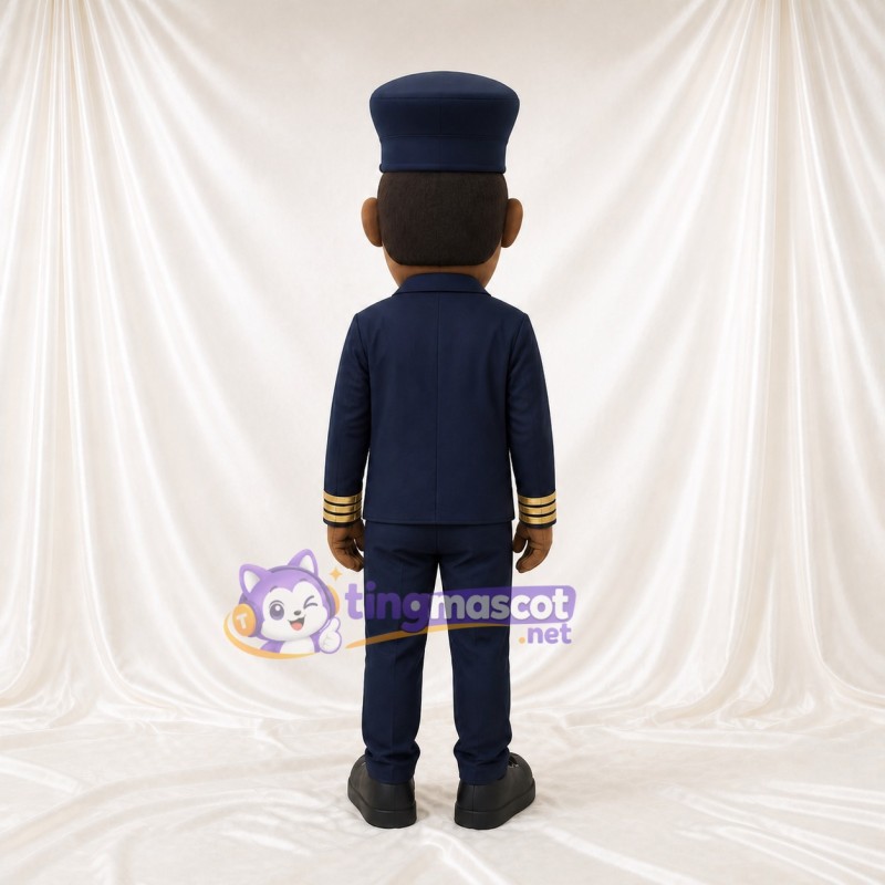 Navy Pilot Mascot Costume Full Body for Adults Promotions