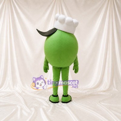 Pea Chef Mascot Costume Full Body for Adults Food Events