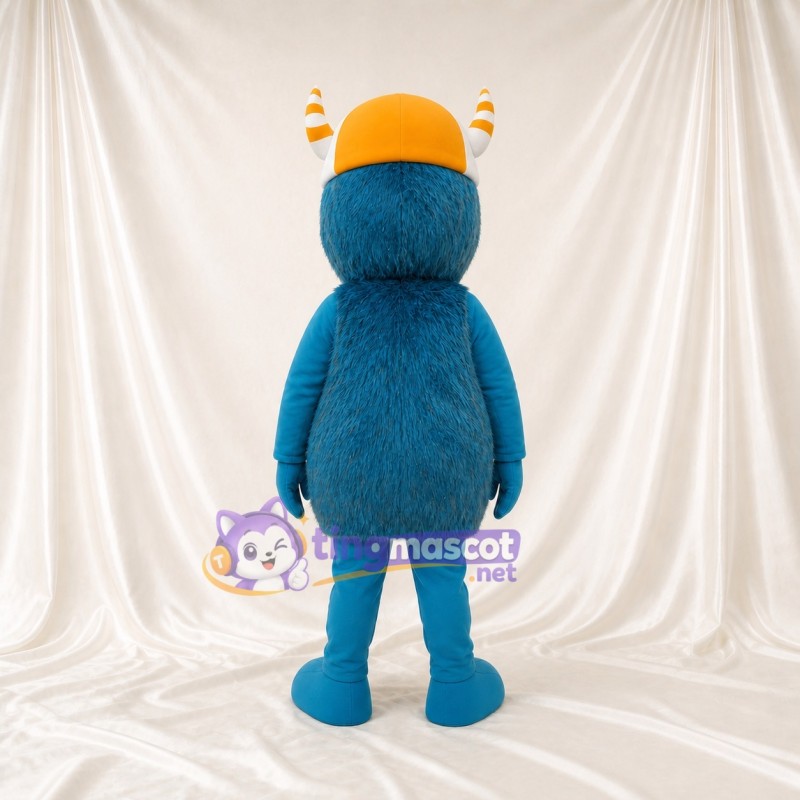 Blue Monster Mascot Costume Full Body for Adults School Events