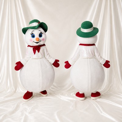Festlicher Schneemannhut Maskottchenkostüm Ganzkörper für Erwachsene Weihnachten