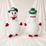 Bonhomme de neige au chapeau festif Costume de mascotte intégral pour adultes Noël
