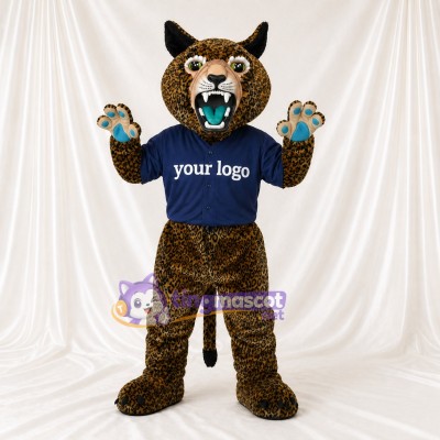 Brown Leopard Mascot Costume Full Body for Adults Sports Events