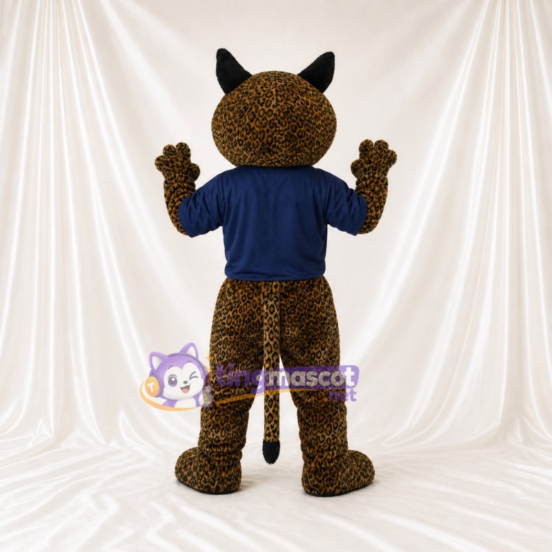 Brown Leopard Mascot Costume Full Body for Adults Sports Events