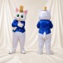 Chat blanc Costume de mascotte intégral pour adultes Événements de scène