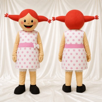 Fille Rouge Costume de mascotte intégral pour adultes Événements scolaires