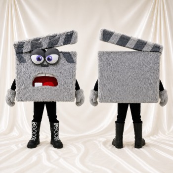 Clapperboard Mascot Costume Full Body for Adults School Events