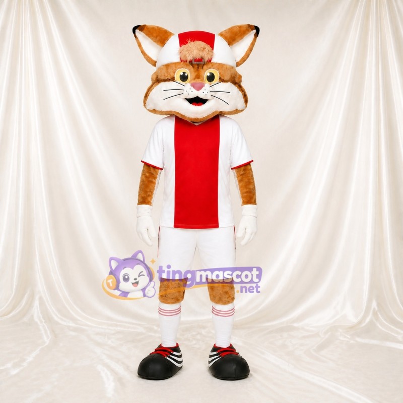 Orange Cat Mascot Costume Full Body for Adults Sports Events