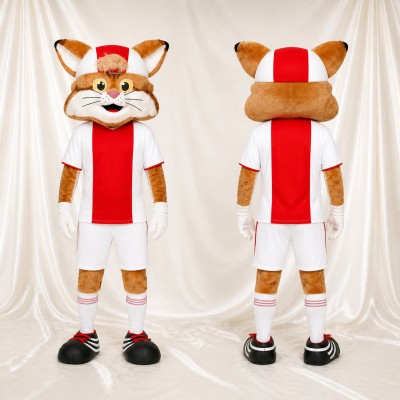 Orange Cat Mascot Costume Full Body for Adults Sports Events