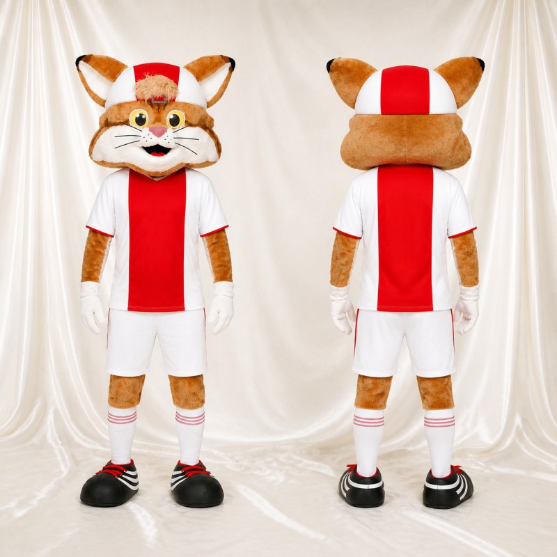 Orange Cat Mascot Costume Full Body for Adults Sports Events