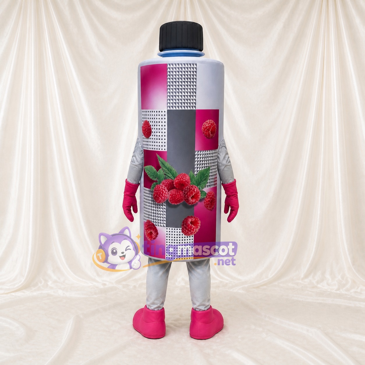 Bouteille de boisson violette Costume de mascotte intégral pour adultes Événements gastronomiques Bouteille de boisson violette Costume de mascotte intégral pour adultes Événements gastronomiques