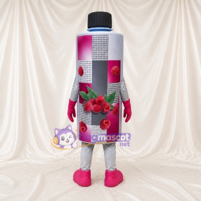 Purple Beverage Bottle Mascot Costume Full Body for Adults Food Events