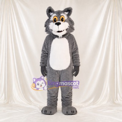 Wolf Mascot Costume Full Body for Adults Sports Events
