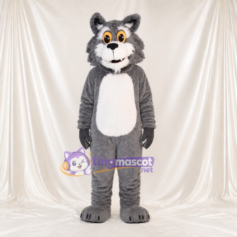 Wolf Mascot Costume Full Body for Adults Sports Events