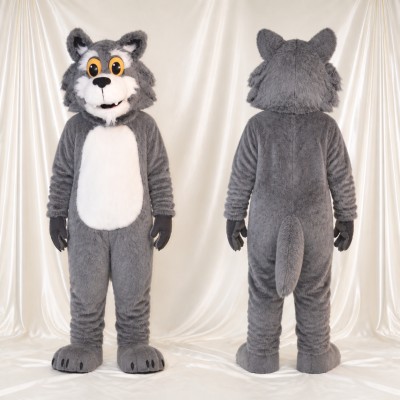 Wolf Mascot Costume Full Body for Adults Sports Events