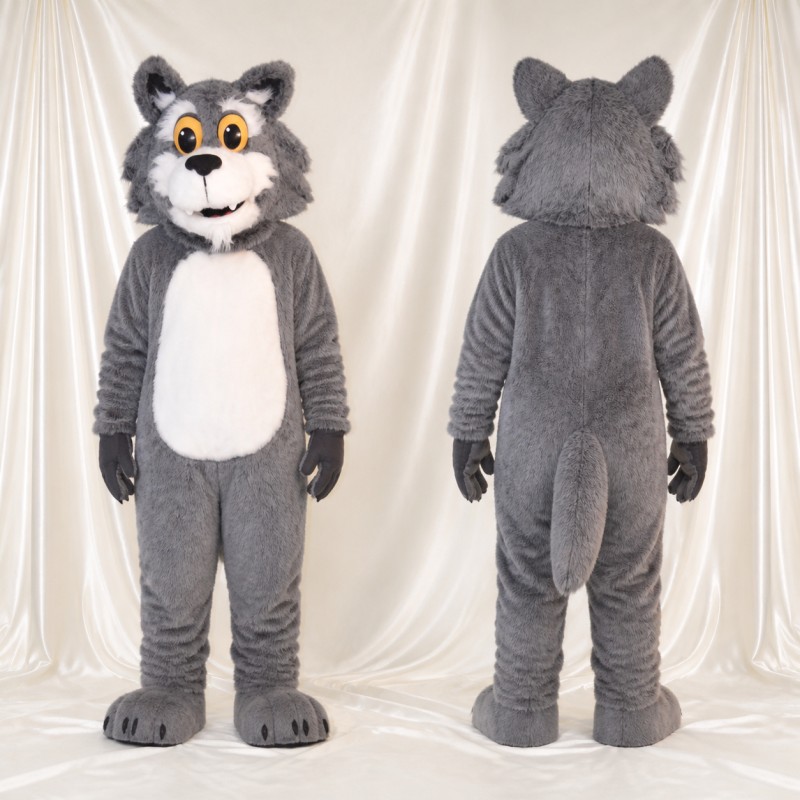 Wolf Mascot Costume Full Body for Adults Sports Events