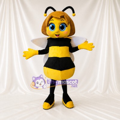 Yellow Bee Mascot Costume Full Body for Adults School Events