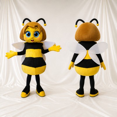 Yellow Bee Mascot Costume Full Body for Adults School Events