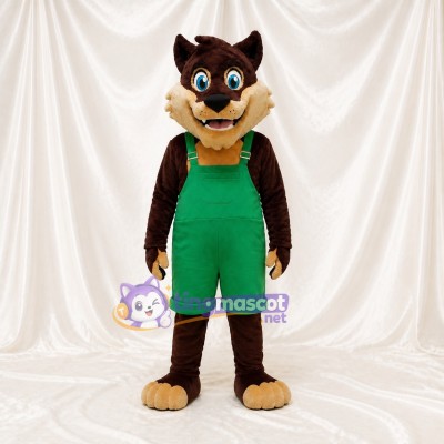 Costume de mascotte loup intégral pour adultes – événements scolaires