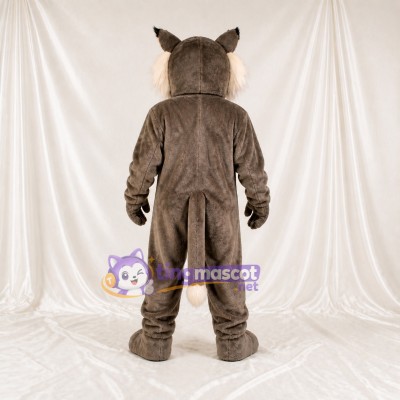 Costume de mascotte chat sauvage gris intégral pour adultes – événements sportifs