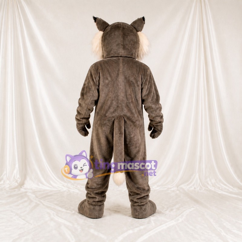 Costume de mascotte chat sauvage gris intégral pour adultes – événements sportifs