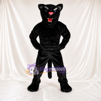 Black Panther Mascot Costume Full Body for Adults Sports Events