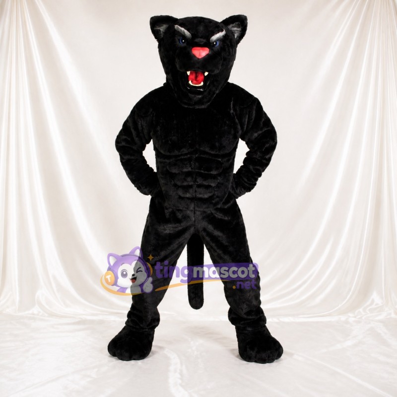 Black Panther Mascot Costume Full Body for Adults Sports Events