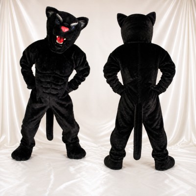 Black Panther Mascot Costume Full Body for Adults Sports Events