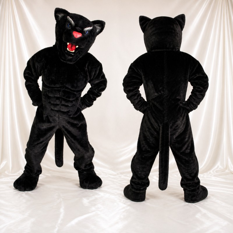 Black Panther Mascot Costume Full Body for Adults Sports Events