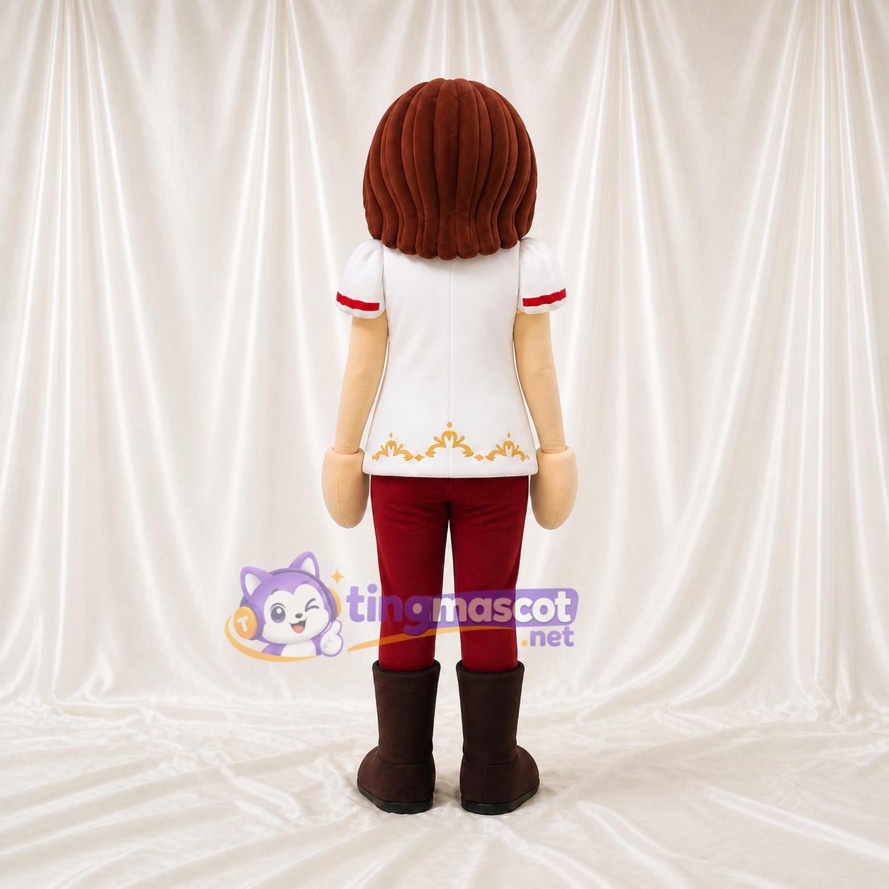Girl Character Mascot Costume Full Body for Adults School Events Girl Character Mascot Costume Full Body for Adults School Events