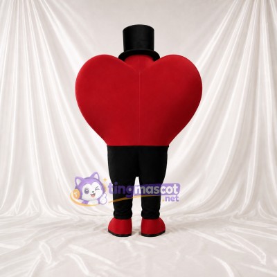 Red Heart Character Mascot Costume Full Body for Adults Charity Events