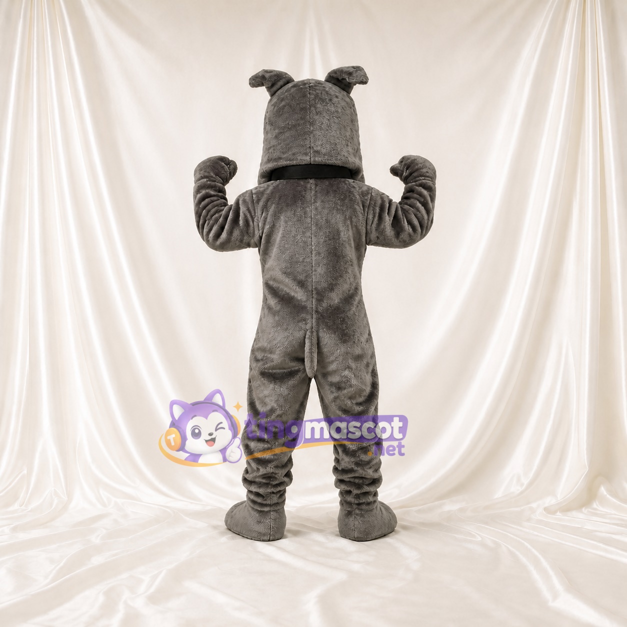 Bouledogue gris Costume de mascotte intégral pour adultes Événements sportifs