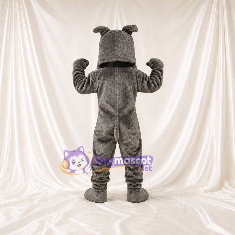 Bouledogue gris Costume de mascotte intégral pour adultes Événements sportifs