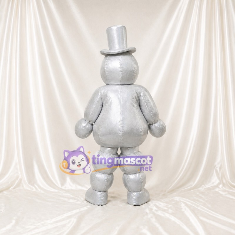 Bonhomme de neige argenté Costume de mascotte intégral pour adultes Noël