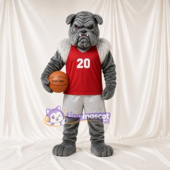 Basketball Jersey Bulldog Mascot Costume Full Body for Adults Sports Events